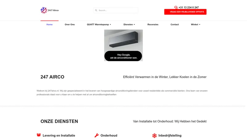 Website van 247 airco