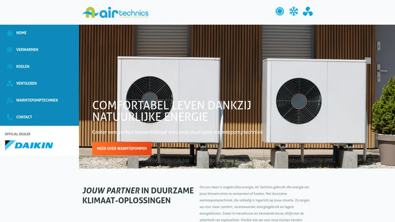 Website van Air Technics Almelo BV