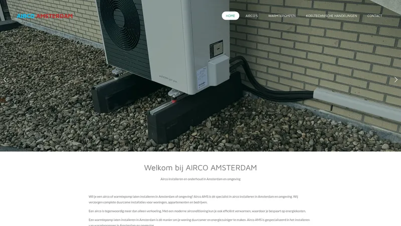 Website van Airco Amsterdam