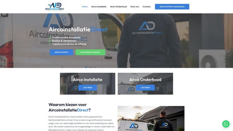 Website van Airco Installatie Direct