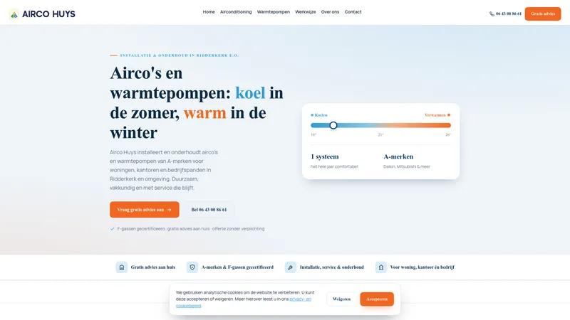 Website van Aircohuys