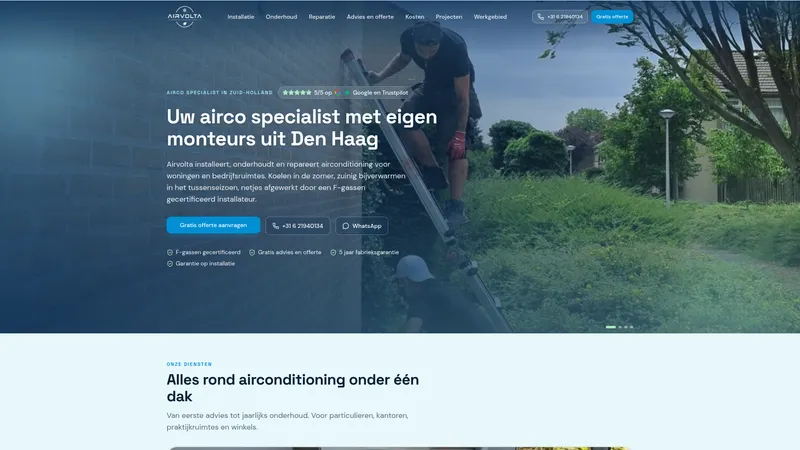 Website van Airvolta