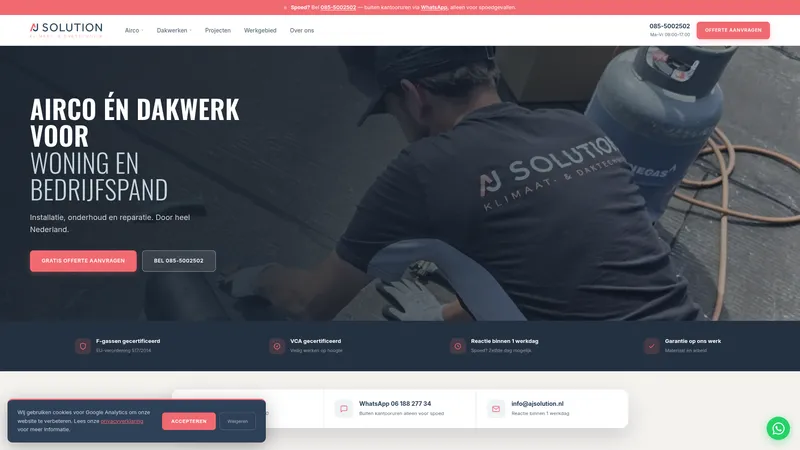 Website van AJ Solution