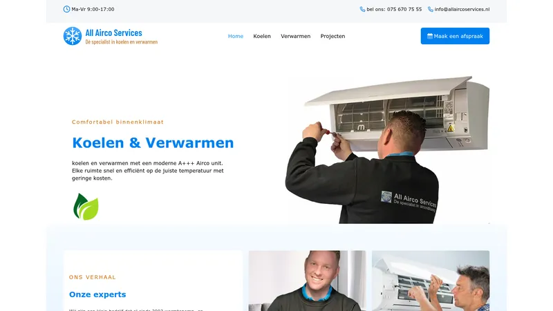 Website van All Airco Services
