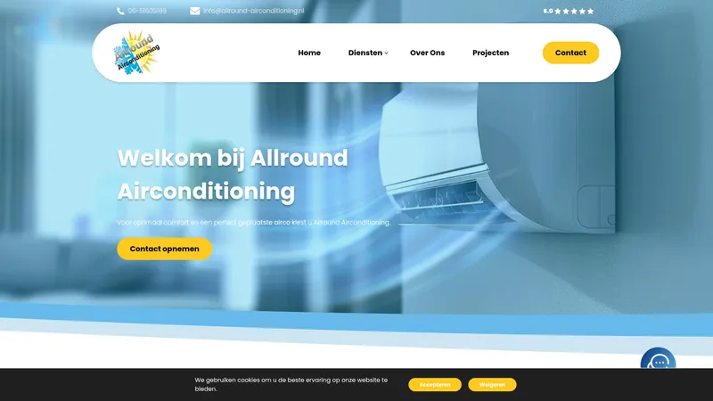 Website van Allround Airconditioning