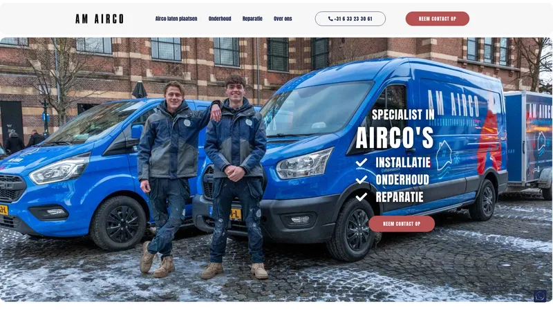 Website van AM Airco