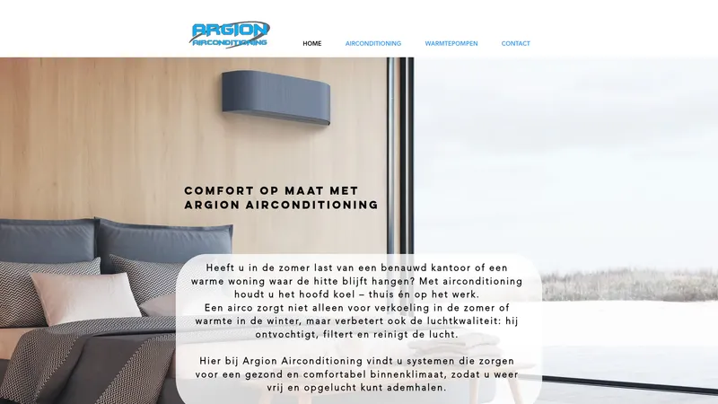 Website van Argion Airconditioning B.V.