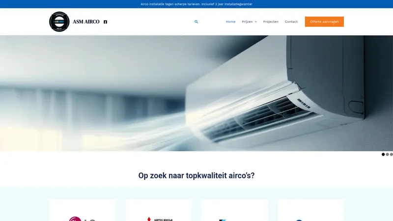 Website van ASM Airco