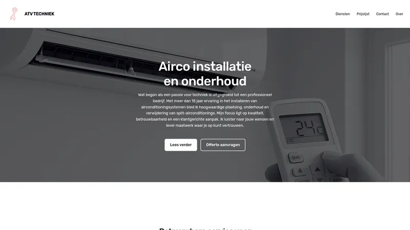 Website van ATV Techniek