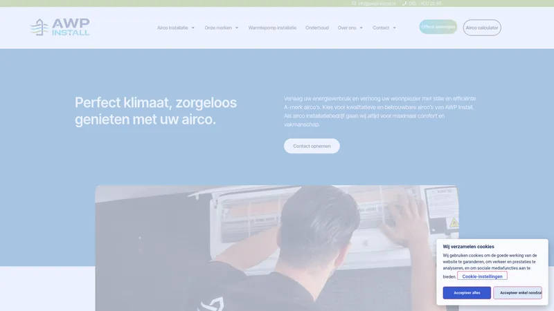 Website van AWP Install B.V.