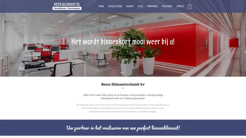 Website van Beers Klimaattechniek B.V.
