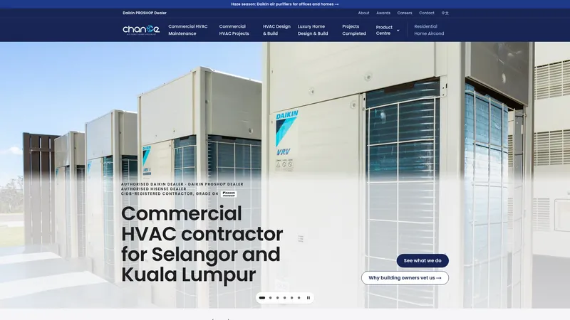 Website van Chance Air-Cond Sales & Service Sdn. Bhd. (C.A.S.S)