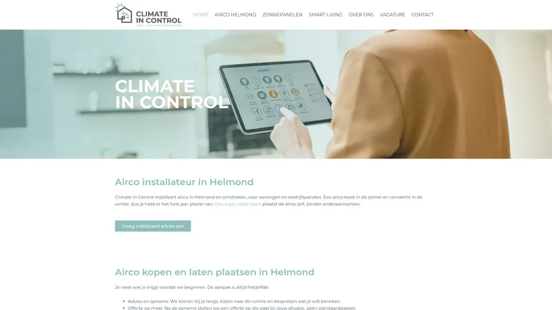 Website van Climate in Control