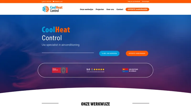 Website van CoolHeatControl