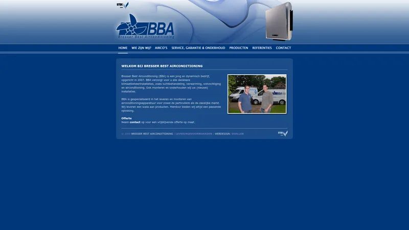 Website van De Bresser Best Airconditioning