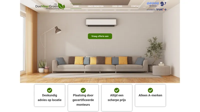 Website van Doe Meer Groen