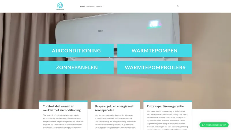 Website van Gm blokinstallatie
