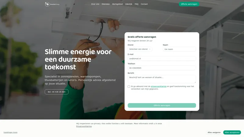 Website van GreenNest Energy