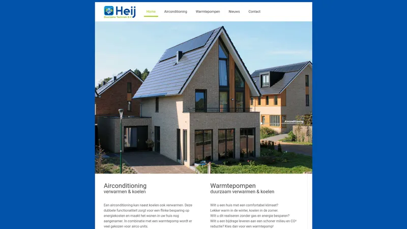 Website van Heij Duurzame Techniek