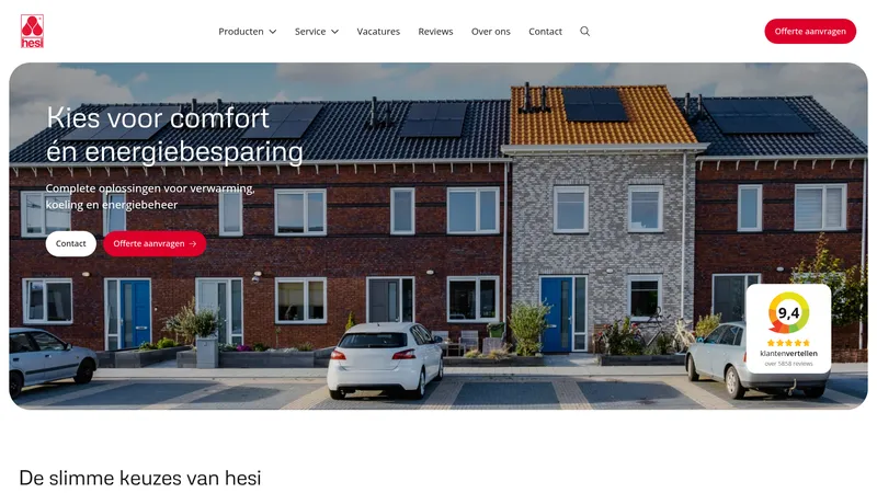 Website van Hesi GmbH