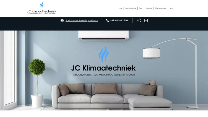 Website van JC Klimaattechniek | Specialist in Airco’s