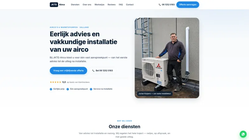 Website van JKTD Airco
