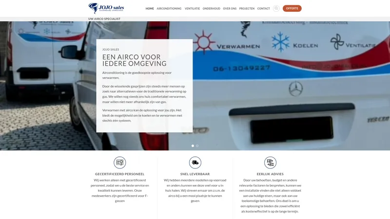 Website van Jojo Sales