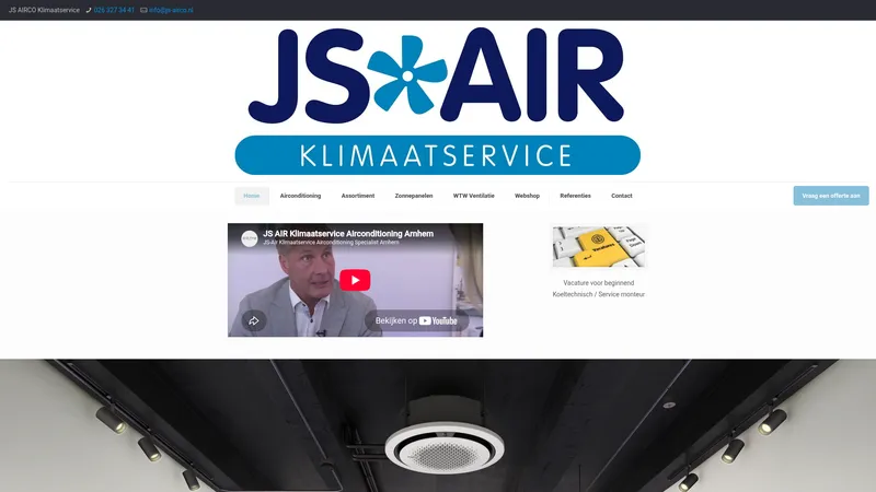 Website van js-air bv