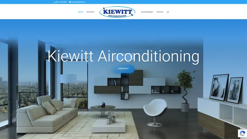 Website van Kiewitt Airconditioning V.O.F