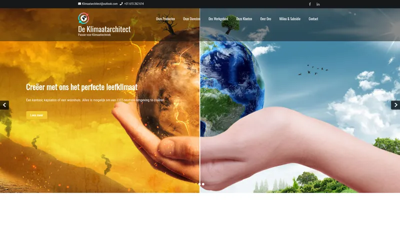 Website van Klimaatarchitect