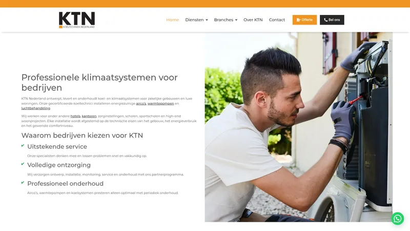 Website van Koeltechniek Nederland BV