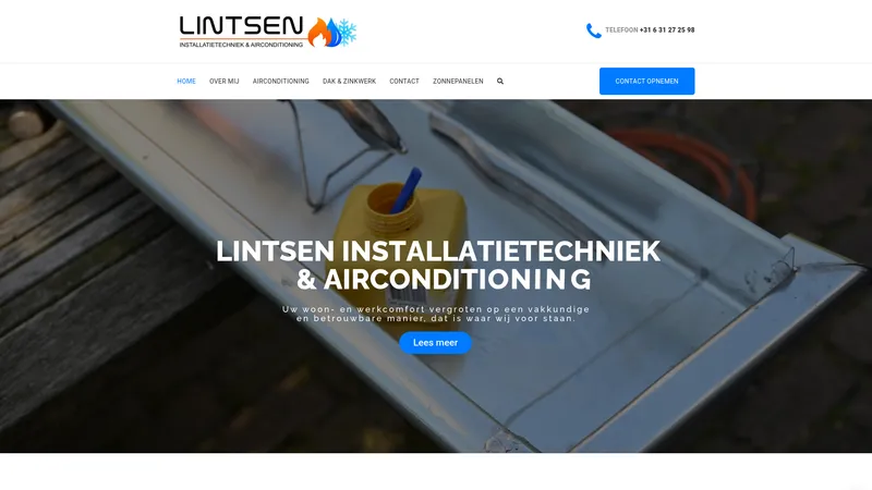 Website van Lintsen Installatietechniek & Airconditioning