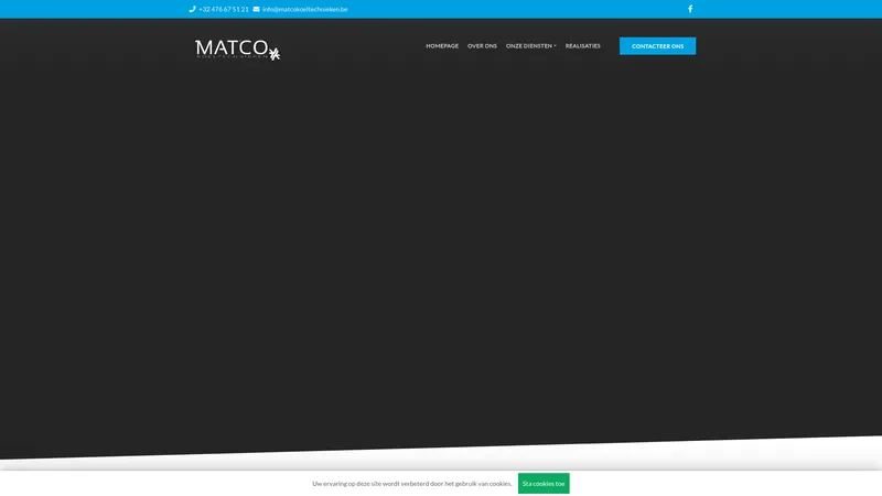 Website van Matco Koeltechnieken
