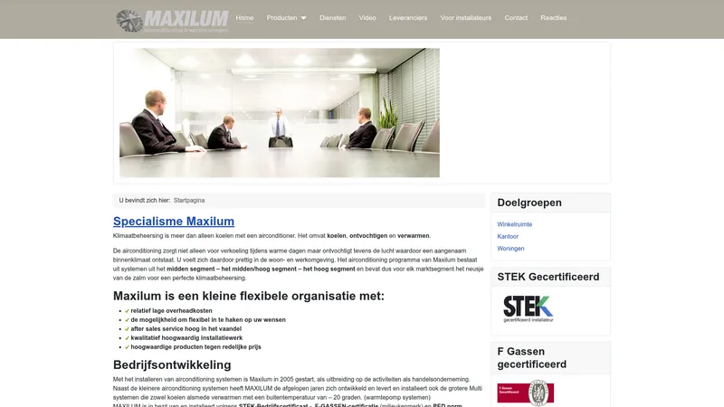 Website van Maxilum