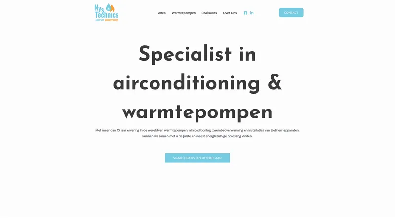 Website van NysTechnics BV