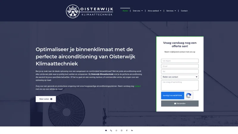 Website van Oisterwijk Klimaattechniek