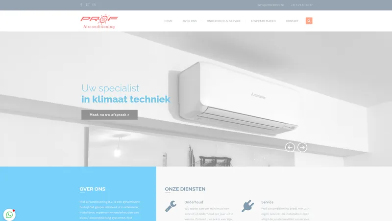 Website van Prof Airco
