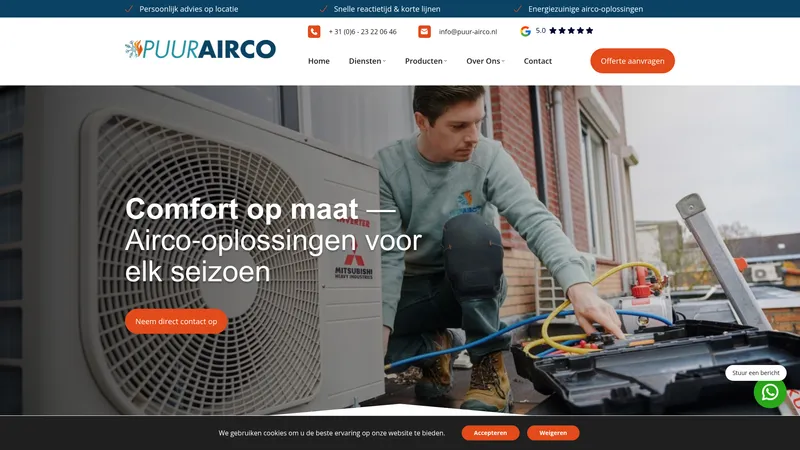Website van Puur Airco