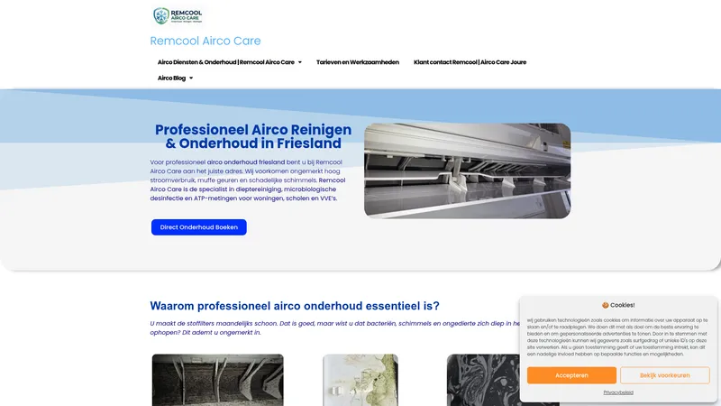 Website van Remcool Airco Care
