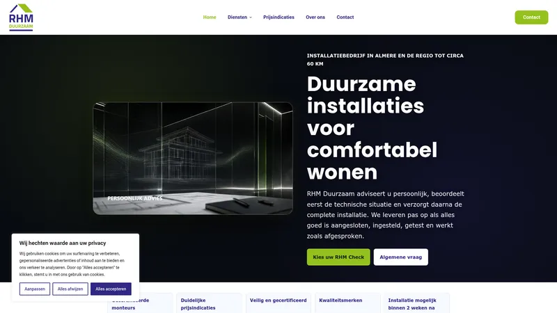 Website van RHM Duurzaam