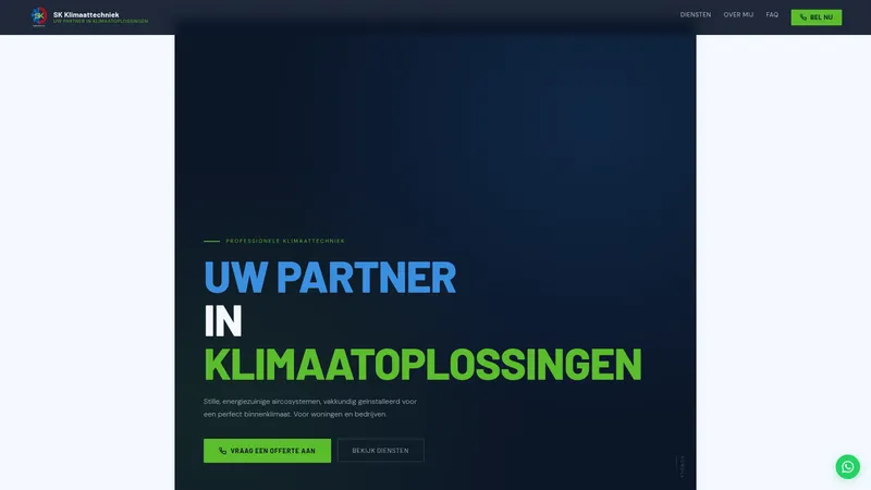 Website van SK Klimaattechniek