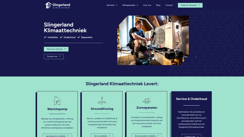 Website van Slingerland Klimaattechniek