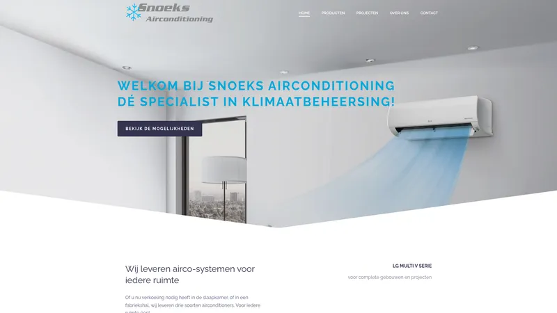 Website van Snoeks Airconditioning B.V.