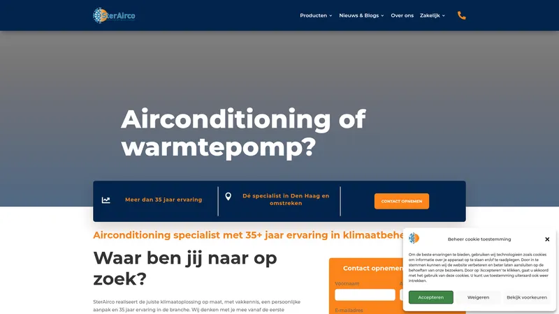 Website van Ster Airco