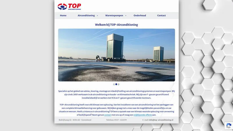 Website van Top Airconditioning