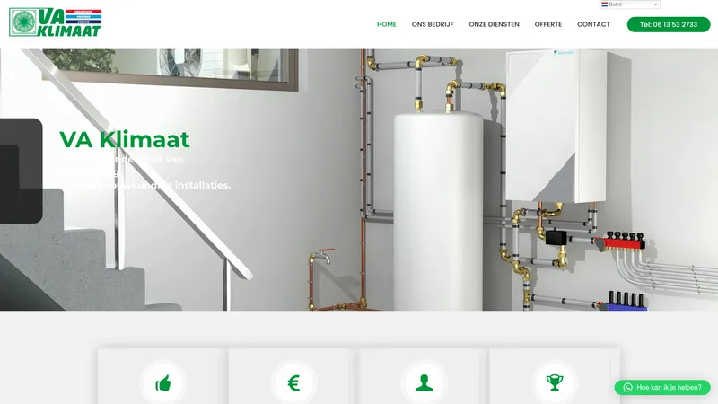 Website van VA Klimaat