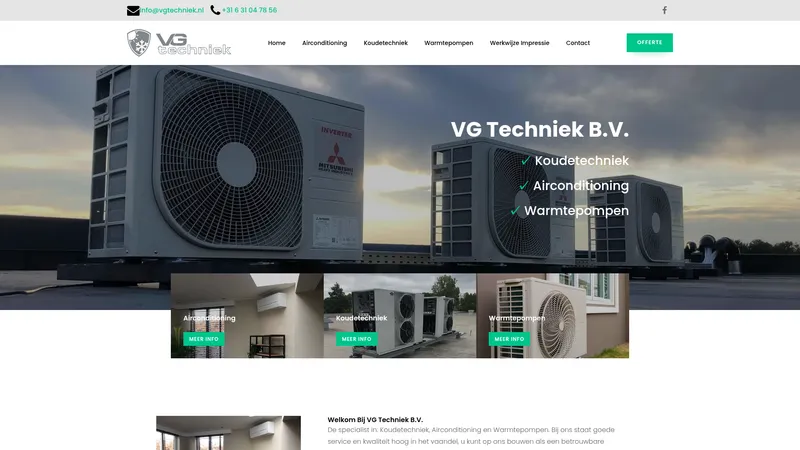 Website van VG Techniek B.V.