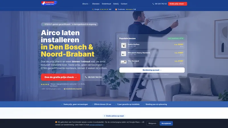 Website van Woningzorg Nederland